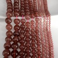Strawberry Quartz Perle, rund, poliert, DIY & verschiedene Größen vorhanden, Länge:ca. 15.7 ZollInch, verkauft von Strang
