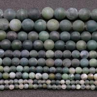 Perles en pierre d'agate mousse naturelle, Rond, poli, DIY & normes différentes pour le choix Environ 15.7 pouce, Vendu par brin