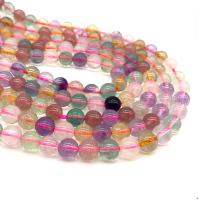 Gemischte Farbe Quarz Perlen, Natürlicher Quarz, rund, poliert, DIY, gemischte Farben, 8mm, Länge:ca. 15.7 ZollInch, 48PCs/Strang, verkauft von Strang