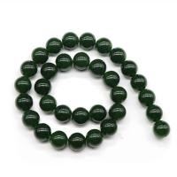 Green Calcedony Beads, Round, polished, DIY Approx 15.7 Inch 