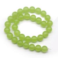 Green Calcedony Beads, Round, polished, DIY purple Approx 15.7 Inch 