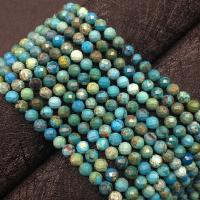 Perles en Turquoise naturelle, Rond, poli, DIY, vert, 5mm Environ 15.7 pouce, Environ Vendu par brin