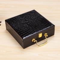 Boîte Cadeau de bijoux, cuir PU, fait à la main & grain crocodile Vendu par PC