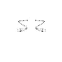 Sterling Silver Stud Earring, Argent sterling 925, hélice, bijoux de mode & pour femme, argent, 10mm, Vendu par paire