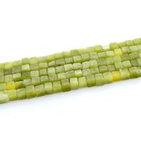 Gemstone Beads, Square, polished, DIY, green Approx 15 Inch, Approx 