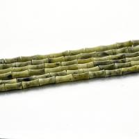 Piedras preciosas Abalorio, pulido, Bricolaje, verde, 5x12mm, longitud:aproximado 15 Inch, aproximado 30PCs/Sarta, Vendido por Sarta