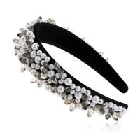 Hair Bands, Cloth, with Plastic Pearl, fashion jewelry & for woman 