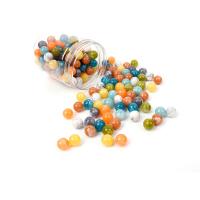 Zweifarbige Acryl Perlen, rund, gemischte Farben, 8mm,10mm,12mm, 0.5kg/Tasche, verkauft von Tasche