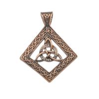 Titanium Steel Pendants, antique copper color plated, with rhinestone Approx 5.5mm 