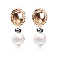 Zinc Alloy Drop Earring, Plastic Pearl, with Zinc Alloy, fashion jewelry & for woman 