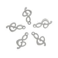 Stainless Steel Extender Chain Drop, 304 Stainless Steel, Music Note, original color Approx 1mm 
