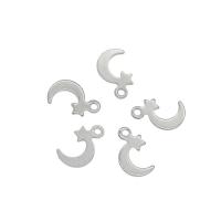 Stainless Steel Extender Chain Drop, 304 Stainless Steel, Moon, original color Approx 1mm 