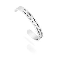 Stainless Steel Cuff Bangle, 304 Stainless Steel, Unisex & with letter pattern, original color Inner Approx 65mm 