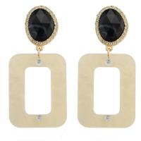 Zinc Alloy Rhinestone Drop Earring, with Gel, plated, fashion jewelry & for woman & with rhinestone nickel, lead & cadmium free 