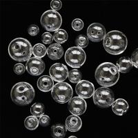 Lampwork Earring Stud Component, Round clear 