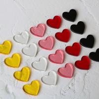 Acrylic Earring Stud Component, Heart, also can be used as hair accessories or cellphone DIY decoration & transparent 