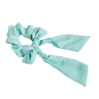 Bunny Ears Hair Scrunchies, Cloth, Round, for woman & with ribbon bowknot decoration 300mm 