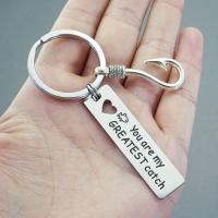 Stainless Steel Key Clasp, 304 Stainless Steel, Unisex & with letter pattern, original color 36.5mm,30mm 
