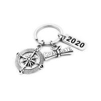 Stainless Steel Key Clasp, 304 Stainless Steel, Unisex & with letter pattern, original color 