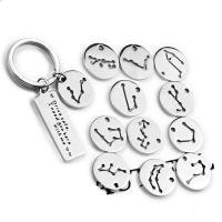 Stainless Steel Key Clasp, 304 Stainless Steel, plated, Zodiac symbols jewelry & Unisex 18mm,25mm 
