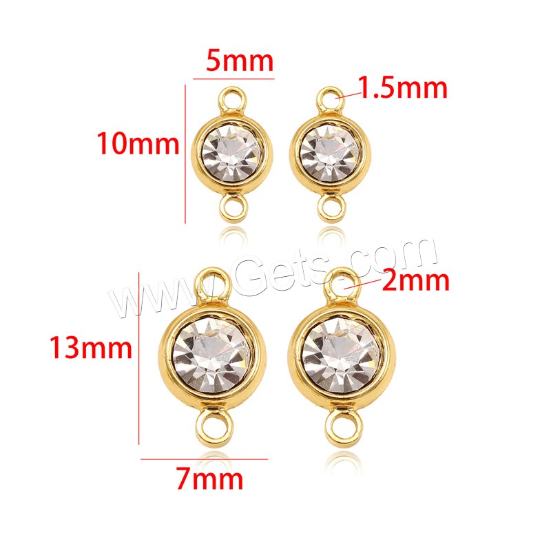 Brass Clasp, gold color plated, DIY & different size for choice & micro pave cubic zirconia, metallic color plated, Sold By PC
