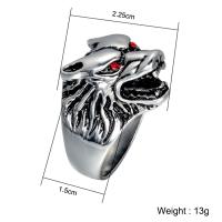 Titanium Steel Finger Ring & for man & with rhinestone 