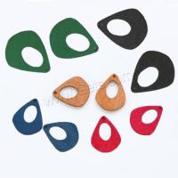 Holz Ohranhänger Zubehör, Tropfen, Einbrennlack, kann auch als Haarschmuck oder Handy DIY Dekoration verwendet werden, keine, 10PCs/Tasche, verkauft von Tasche