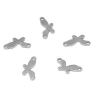 Stainless Steel Charm Connector, 304 Stainless Steel, Butterfly, metallic color plated 100/Bag 