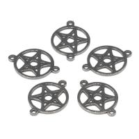 Stainless Steel Charm Connector, 304 Stainless Steel, pentagram, metallic color plated 100/Bag 