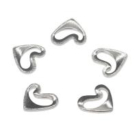 Stainless Steel Extender Chain Drop, 304 Stainless Steel, Heart, metallic color plated 100/Bag 