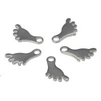 Stainless Steel Extender Chain Drop, 304 Stainless Steel, Footprint, metallic color plated 100/Bag 