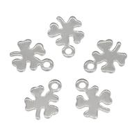 Stainless Steel Extender Chain Drop, 304 Stainless Steel, Four Leaf Clover, metallic color plated 100/Bag 
