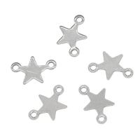 Stainless Steel Charm Connector, 304 Stainless Steel, Star, metallic color plated 100/Bag 