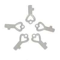 Stainless Steel Extender Chain Drop, 304 Stainless Steel, Key, metallic color plated 100/Bag 
