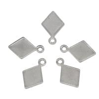 Stainless Steel Extender Chain Drop, 304 Stainless Steel, Rhombus, metallic color plated 100/Bag 