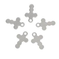 Stainless Steel Extender Chain Drop, 304 Stainless Steel, Cross, metallic color plated 100/Bag 