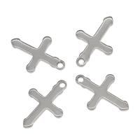 Stainless Steel Pendants, 304 Stainless Steel, Cross, metallic color plated 100/Bag 