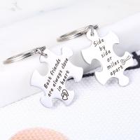 Stainless Steel Key Clasp, 304 Stainless Steel, 2 pieces & Unisex & with letter pattern, original color, 38mm 