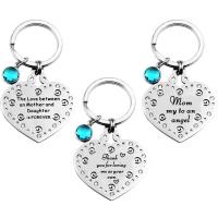 Stainless Steel Key Clasp, 304 Stainless Steel, Heart, plated, Unisex & with letter pattern 