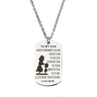 Stainless Steel Jewelry Necklace, oval chain & with letter pattern & for woman, original color 2.5mm Approx 19.7 Inch 