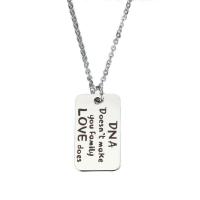 Stainless Steel Jewelry Necklace, oval chain & with letter pattern & for woman, original color 2.2mm Approx 23.6 Inch 