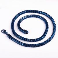 Titanium Steel Jewelry Necklace, for man, blue 