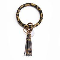 Zinc Alloy Key Clasp, PU Leather, with Zinc Alloy, fashion jewelry & for woman 380mm 