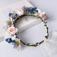 Bridal Hair Band, Cloth, handmade, Adjustable & for bridal, mixed colors, 17cm 