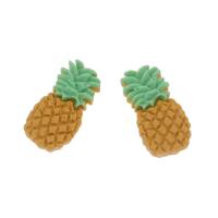 Fruit Resin Cabochon, Pineapple, use for DIY cell/Key chain/Headdress/brooch, yellow, nickel, lead & cadmium free 200/Bag 
