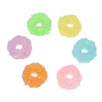 Rocailles Opaker Farben , Harz, Kreisring, Verwendung für DIY Zelle/Schlüsselanhänger/Kopfschmuck/Brosche, keine, frei von Nickel, Blei & Kadmium, 17x8mm, 200/Tasche, verkauft von Tasche