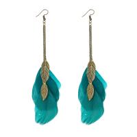 Fashion Feather Earring , vintage & fashion jewelry & folk style & for woman 155mm 