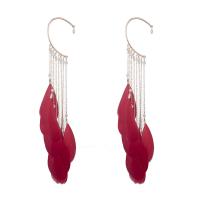 Feather Drop Earring, fashion jewelry & Korean style & for woman 