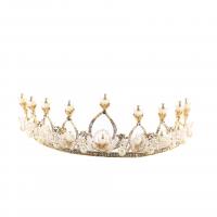 Bridal Tiaras, Zinc Alloy, with Plastic Pearl, fashion jewelry & for woman 