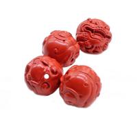 Киноварь Бусины, резной, DIY, ярко-красный, 17mm, отверстие:Приблизительно 1.3mm, продается PC